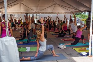 People doing yoga