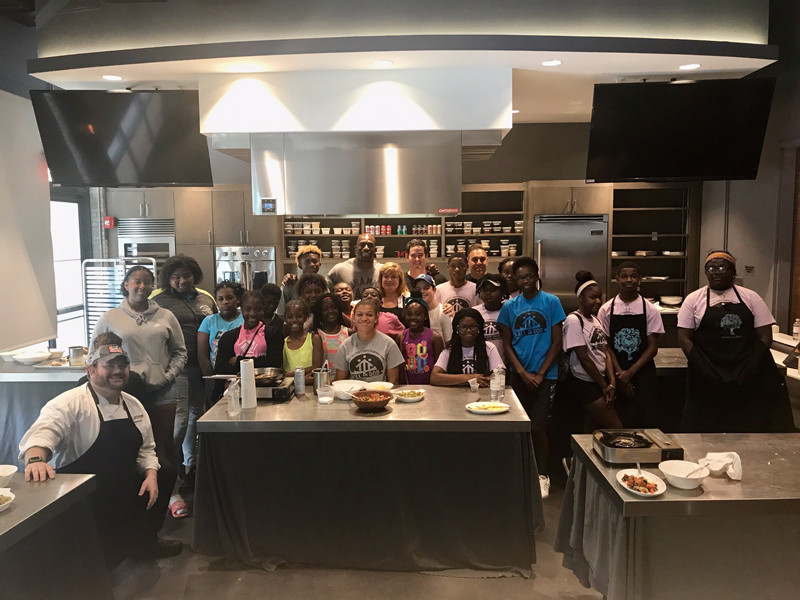 Group photo with young chefs