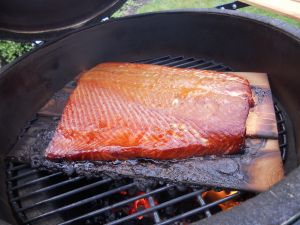 Salmon in a BBQ