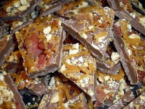 Chocolate with bacon bits