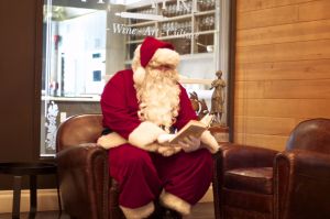 Santa Claus reading