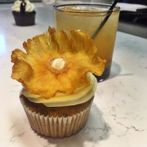 Cupcake with a flower on the top