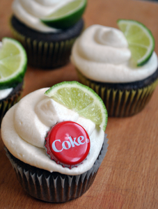 Rum and coke cupcakes