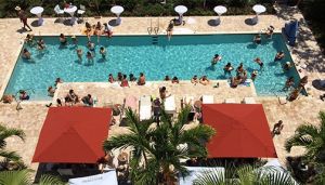 Birds eye view of pool