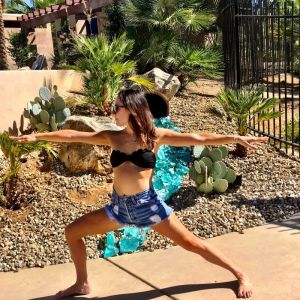 Woman doing yoga pose